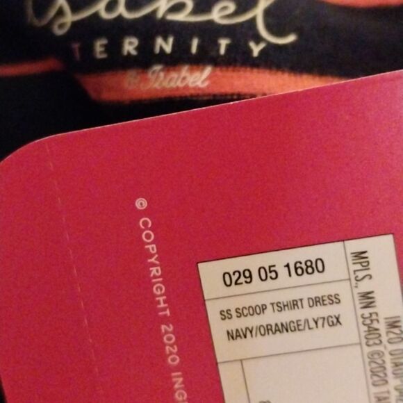 NWT Women Ingrid+Isabel Short Sleeve T-Shirt Stripe Maternity Dress Size XL - Picture 11 of 11